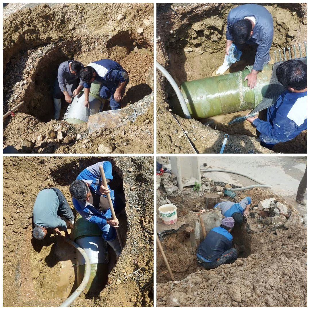 ترمیم خط انتقال و شبکه توزیع آب دو محله در شهر هرسین