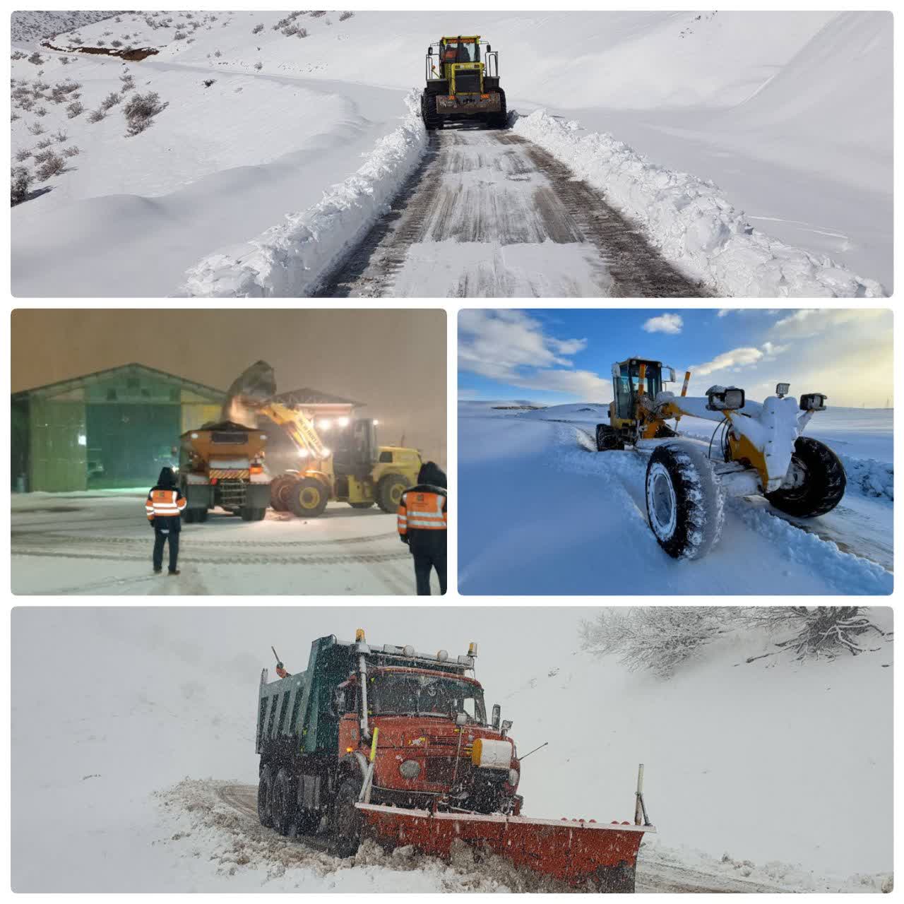 برفروبی در ۱۵ هزار کیلومتر باند از جادههای کرمانشاه