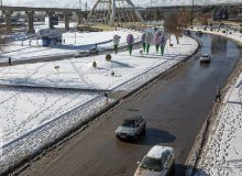 پایان عملیات برف‌روبی در معابر اصلی کرمانشاه