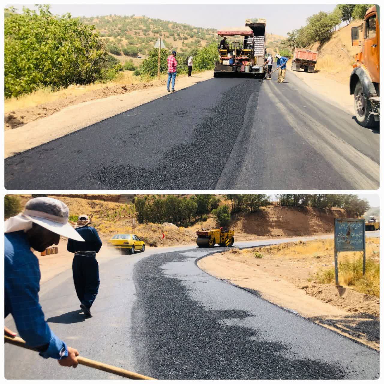 اجرای همزمان بهسازی و روکش آسفالت محورهای مواصلاتی استان با ۱۱ اکیپ فعال