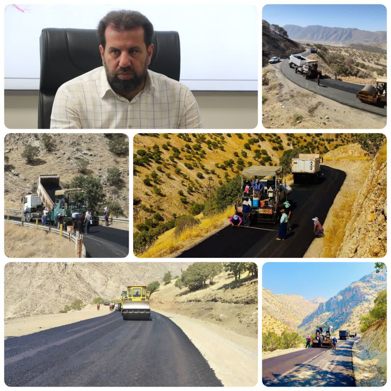 حرکت جهادی راهداری کرمانشاه با اجرای ۵۱۵ کیلومتر عملیات آسفالتی