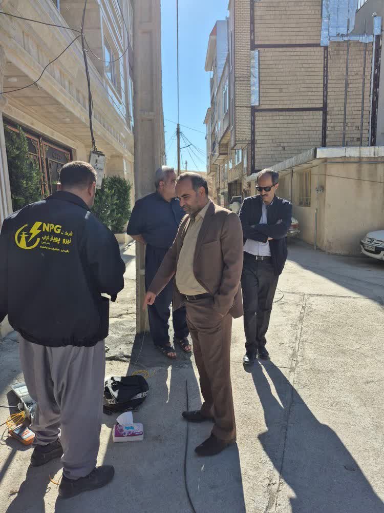 نظارت میدانی اداره بازرسی مخابرات کرمانشاه بر روند اجرای پروژه‌های فیبر نوری