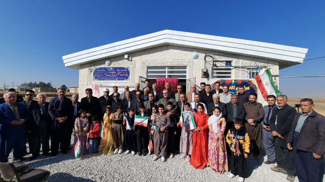 مراسم بهره برداری مدرسه ۲ کلاسه خیری حضرت محمد (ص) روستای تپهکوئیک